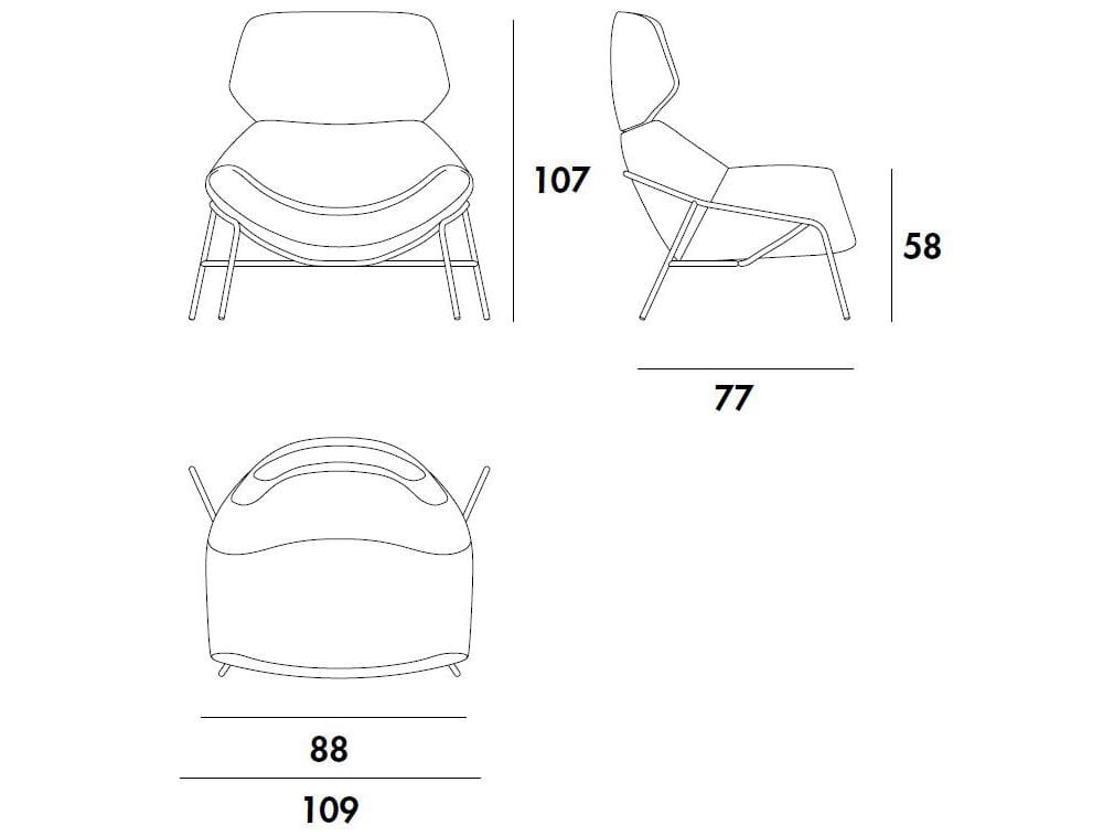 Тканевое кресло с подлокотниками и подголовником Sovet Italia ALISIA ARCH-00121449 - Вид №2