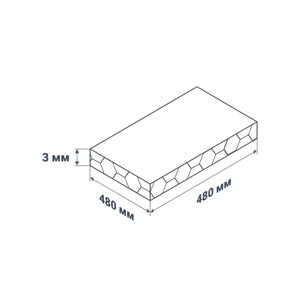 Листовая панель ПВХ Фокси синий 480x480x3 мм 0.23 м² GRACE STLM-2168492 - Вид №4