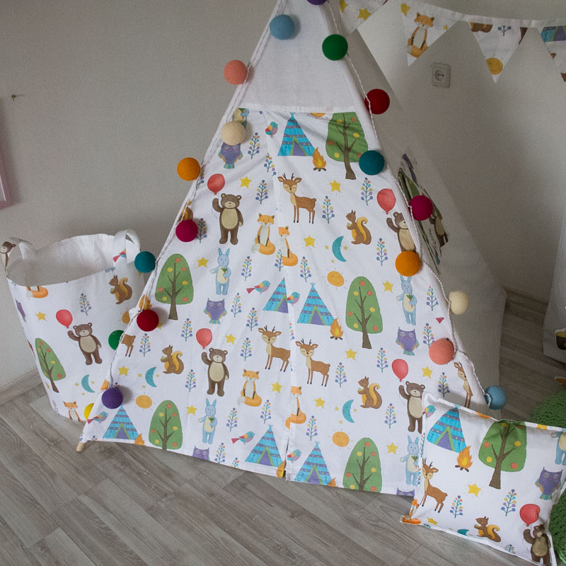 Вигвам Forest Party с окном,карманом и флажками VAMVIGVAM FOREST PARTY 281922 Белый Santreyd  - Вид №8