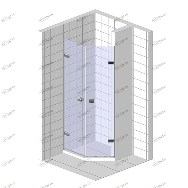 Душевые двери в нишу 100x200 GK-862G135C стекло прозрачное 6 мм GUTEWETTER TREND DOOR 100X200GK862G135C
