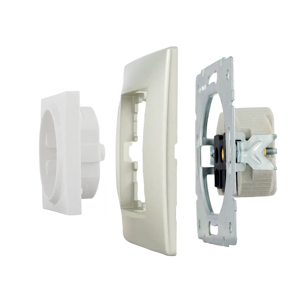 Рамка для розеток и выключателей Lexman Виктория сферическая 2 поста цвет шампань матовый STLM-2176234 - Вид №3