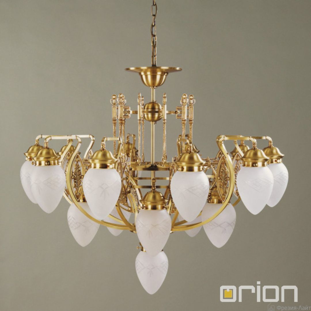 Orion LU 1440/10+5+1bronz/411 klar/Schli люстра подвесная Budapest 119454