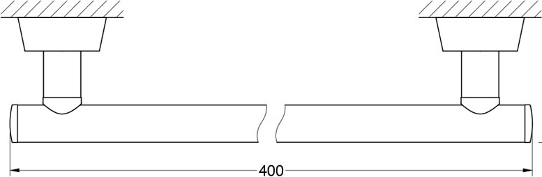 VIZ 030 Штанга для полотенца 40 cm FBS Vizovice - Вид №1