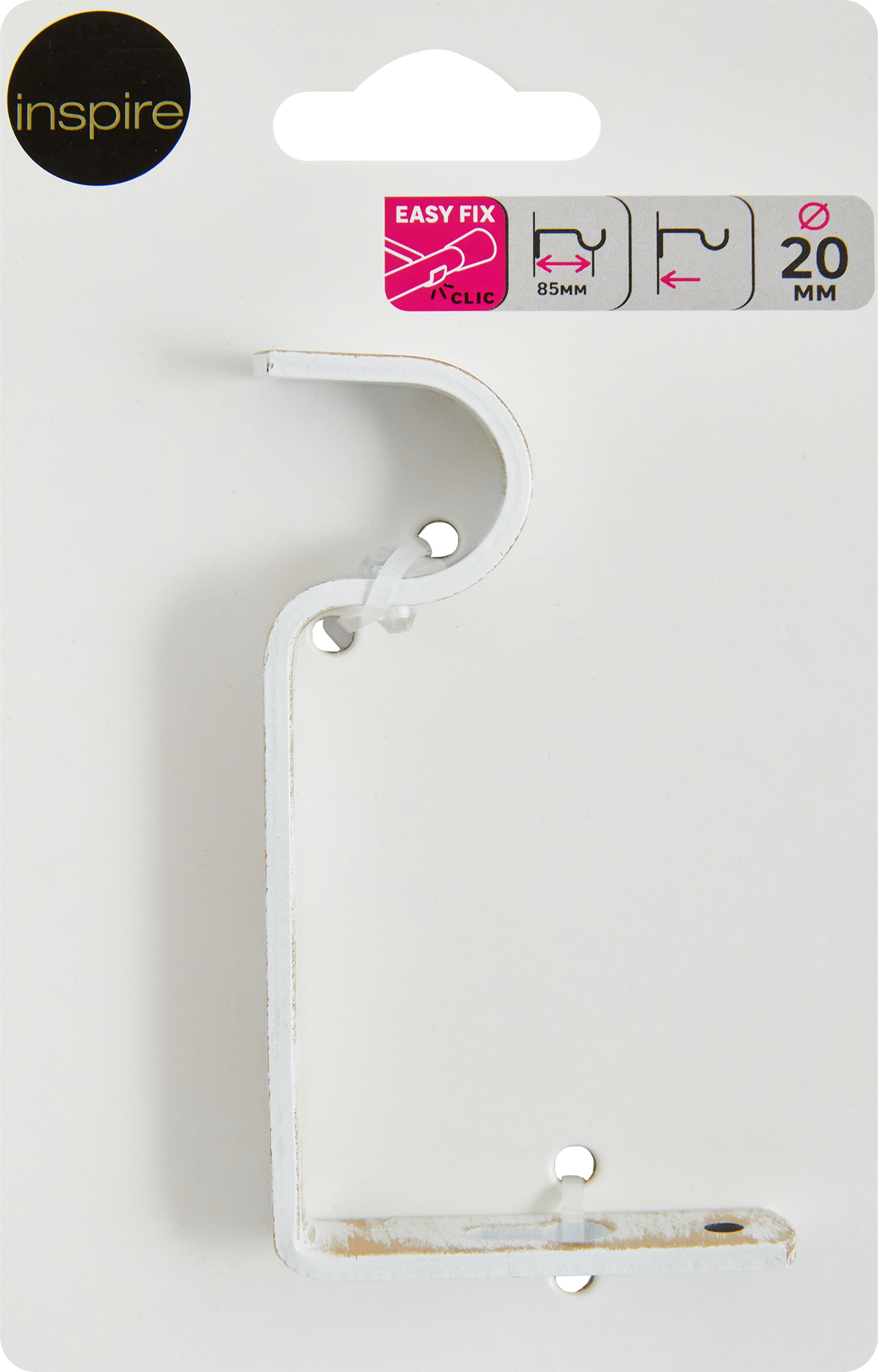 Однорядный алюминиевый держатель INSPIRE белый 20 см 86421321 STLM-0068878 - Вид №2