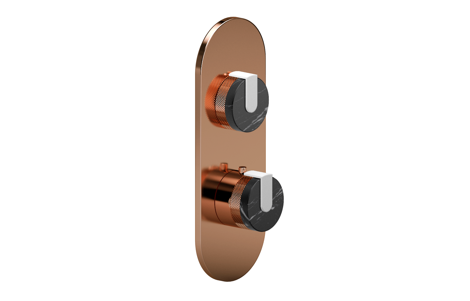 E-8026-R2MBE0-L1WT-RG-T Планка M-Series с 2 ручками - Внешняя часть GRAFF MOD+