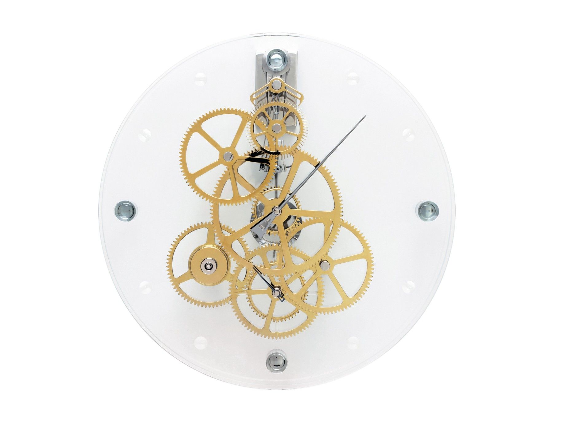 Настенные часы из закаленного стекла с золотыми деталями Teckell TAKTO PRESTO ARCH-00115687 - Вид №1