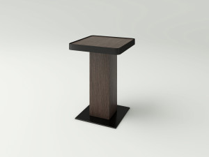 Журнальный столик из дуба и латуни