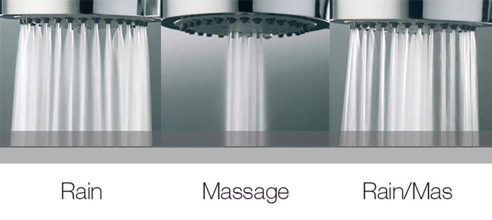 B00160 Душевая лейка CYLINDRICA/3 Ø 75 mm BOSSINI  - Вид №2