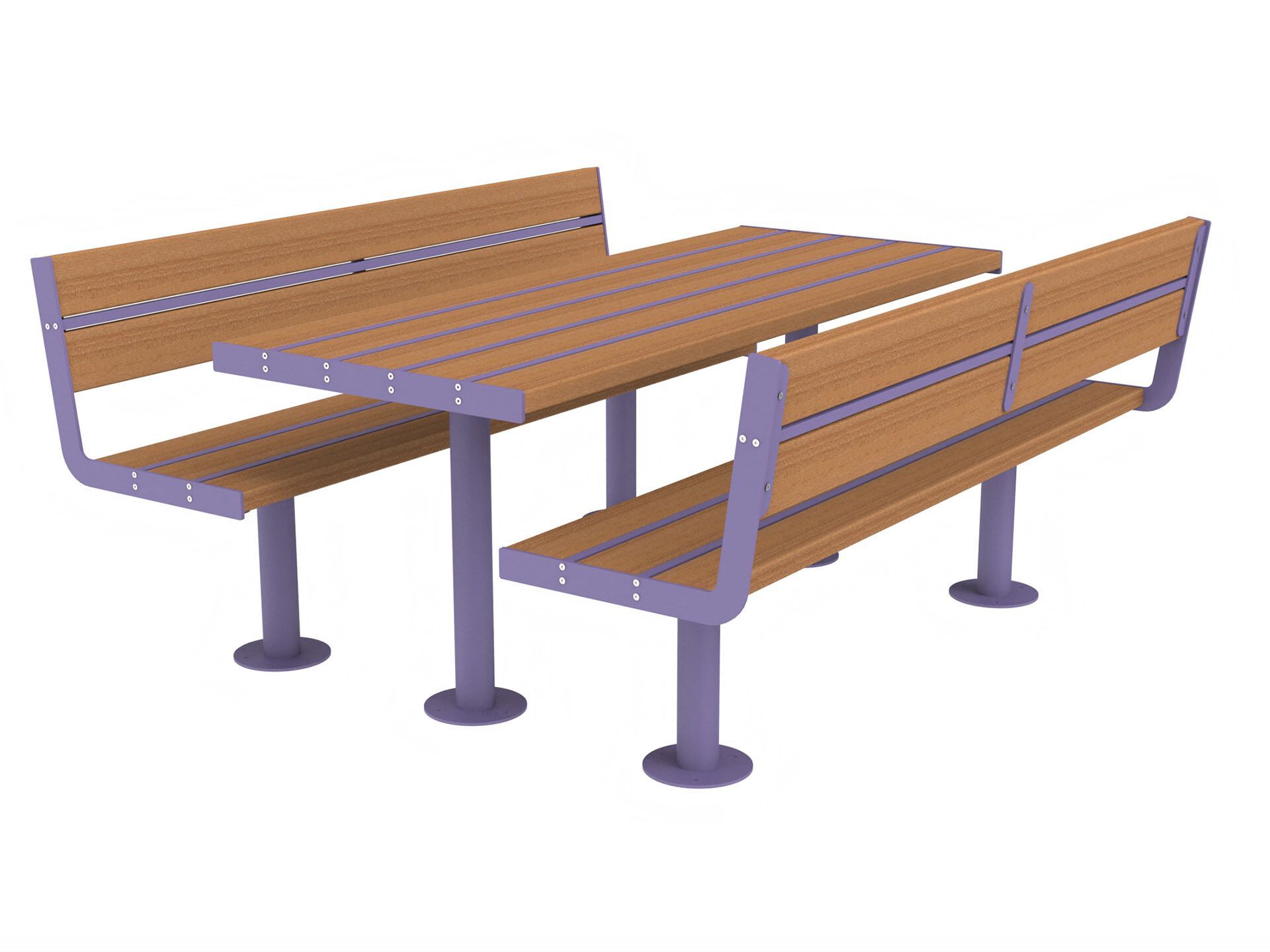 Стол для пикника со встроенными скамейками Lazzari Joy ARCH-00005444 - Вид №4