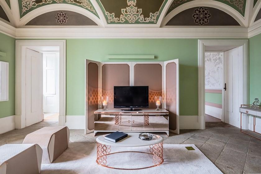 Stylish Club Низкий овальный журнальный столик из мрамора и металла Cocktail Scf.c03 - Вид №3