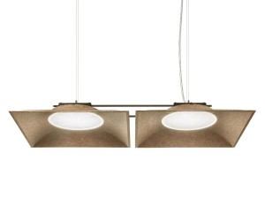 Льняная светодиодная подвесная лампа