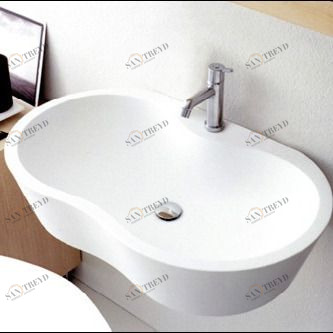 46096 Подвесная раковина настенная овальная Bagno Sasso  белая 