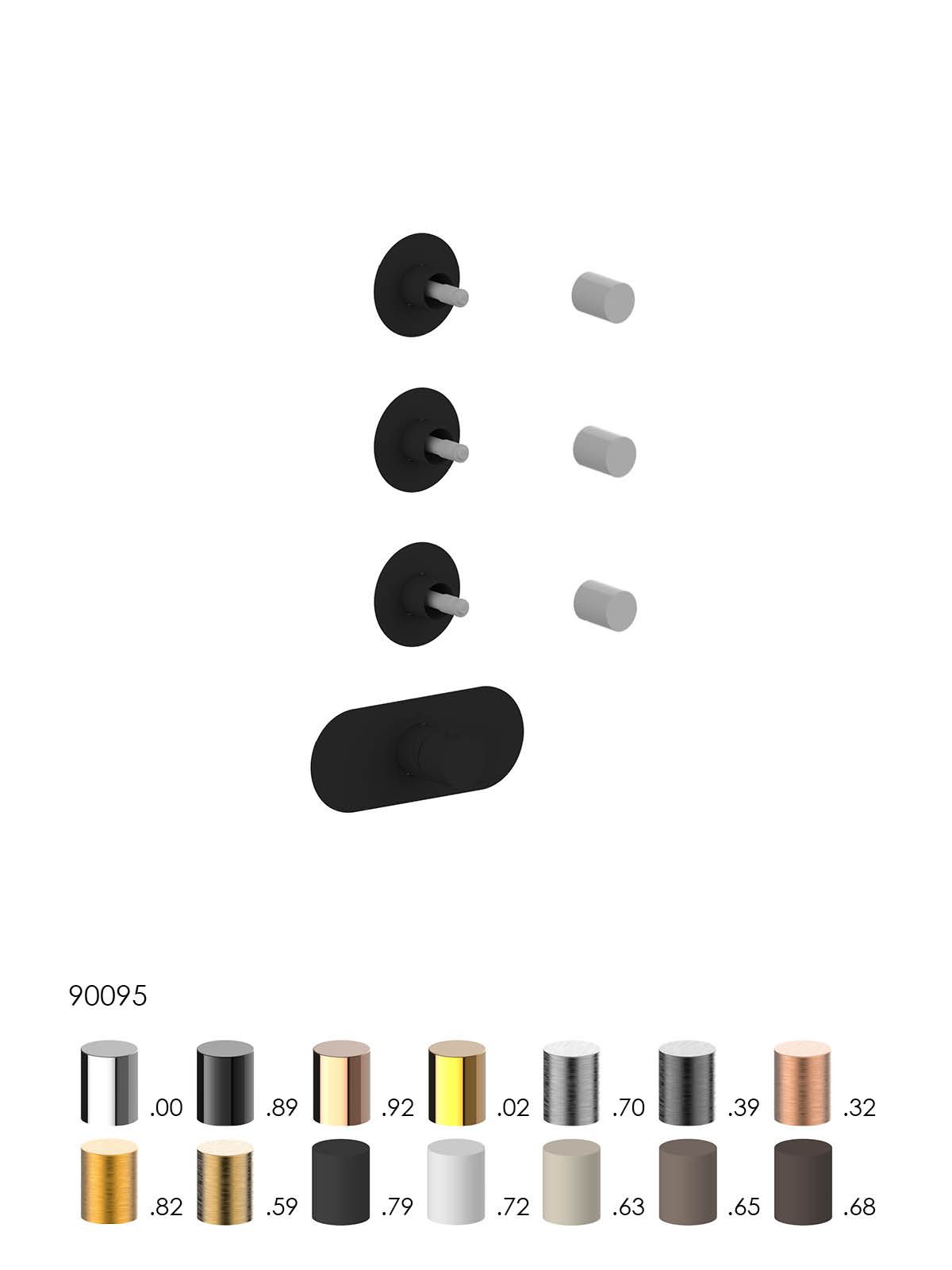 Термостатический смеситель для душа с 4 отверстиями Rubinetterie Frattini отдельная эстетика ARCH-00038079 - Вид №7