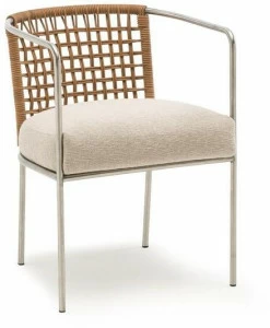 Living Divani Стул из стали с подлокотниками Café