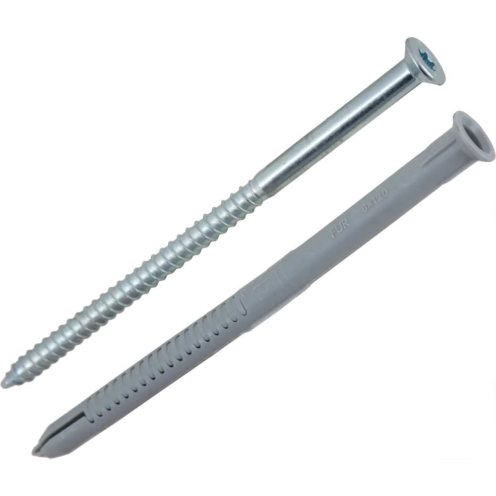 Дюбель-шуруп Fischer T FUR фасадный универсальный 8x120 мм нейлон/оцинкованная сталь 12471424 STLM-2010186  - Вид №1