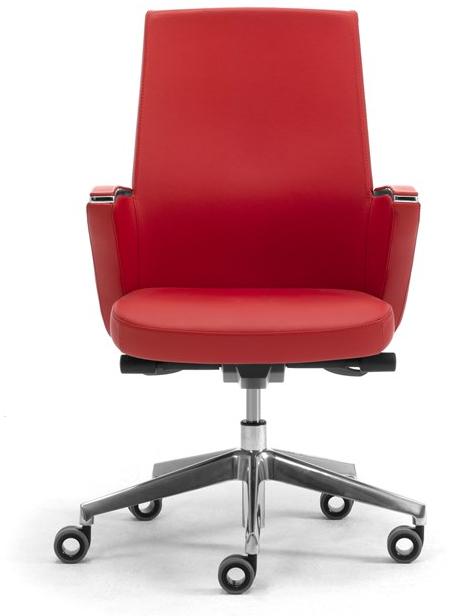 Leyform Поворотное кожаное кресло руководителя с подлокотниками  2620  - Вид №2