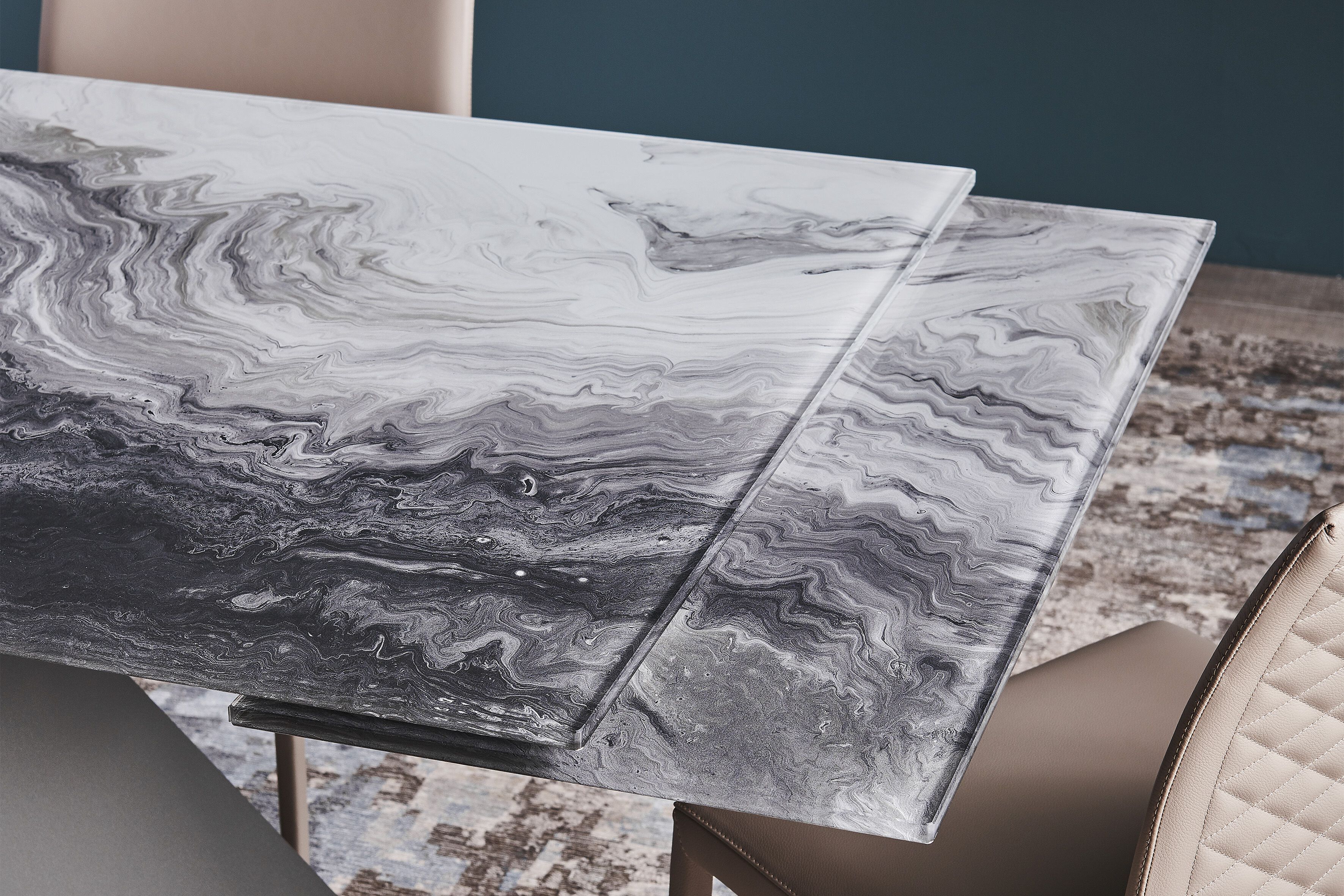 Прямоугольный выдвижной стол из стали и хрусталя Cattelan italia ELIOT CRYSTALART DRIVE ARCH-00134729 - Вид №1