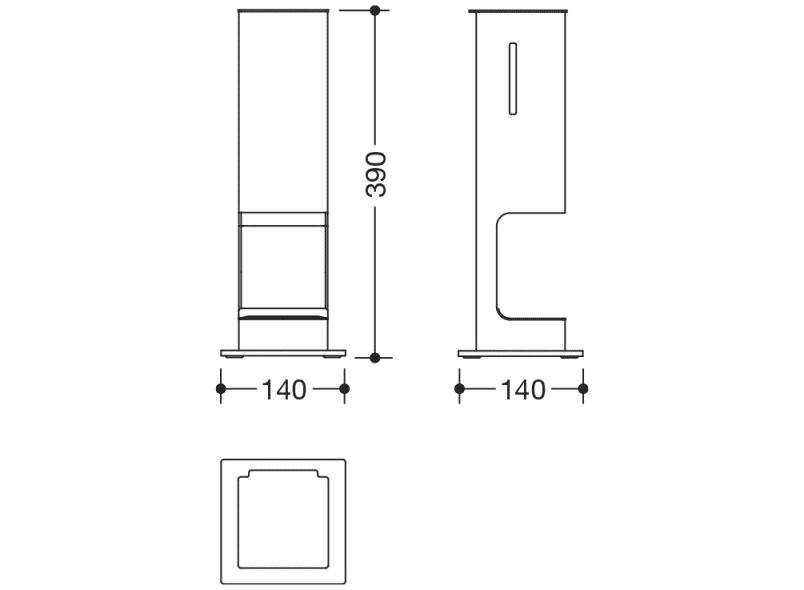 900.06.01560 Сенсорный дозатор дезинфицирующего средства, стоячая модель HEWI System 900 - Вид №6