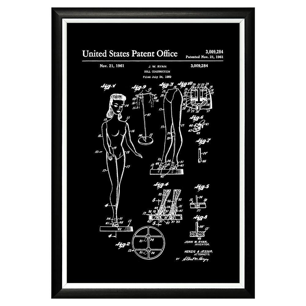 896521283_1818 Арт-постер «Патент на подвижную куклу» Object Desire 