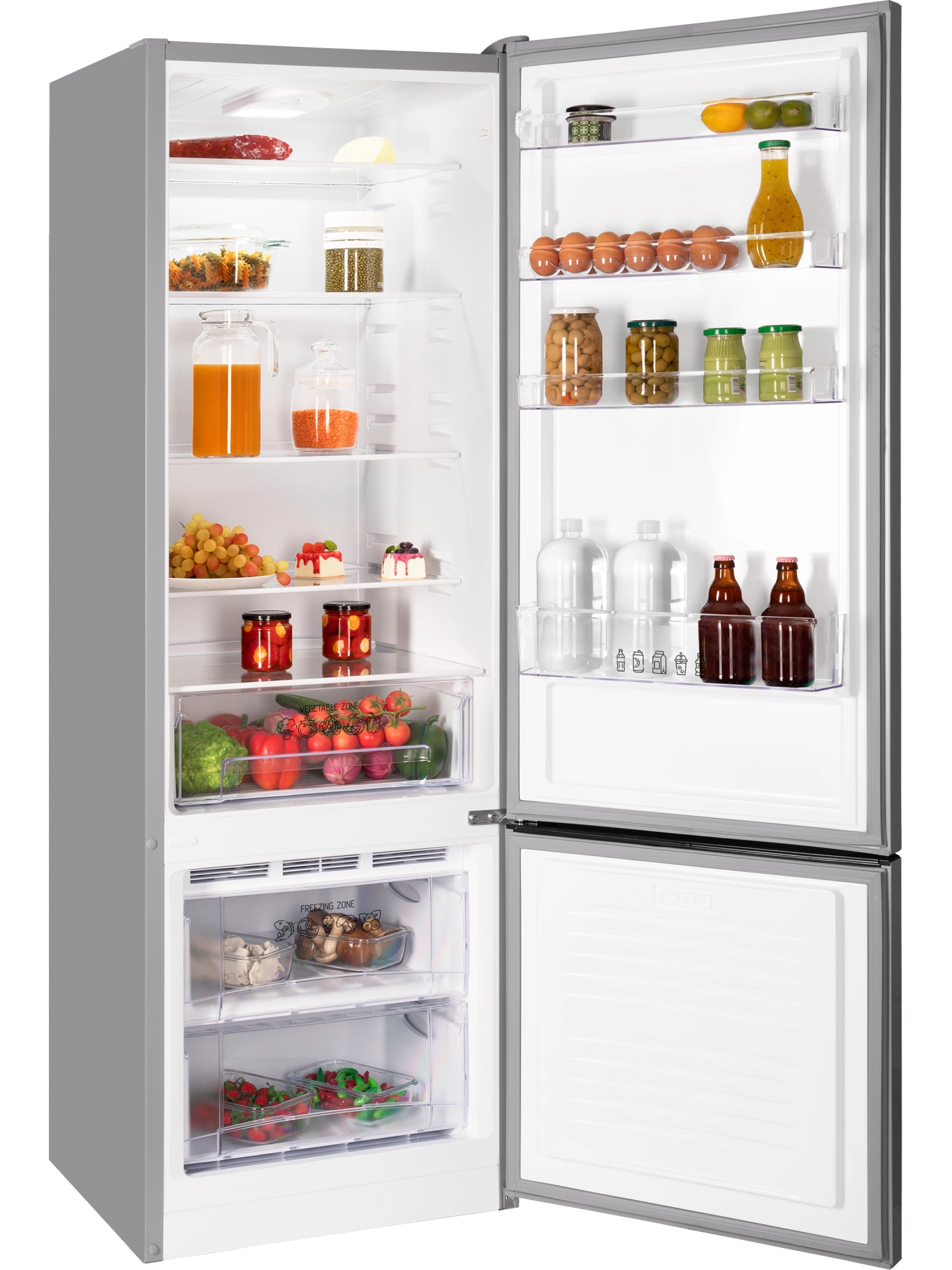 9291892 Холодильник с морозильником   NORD NRB 124 S серебристый STDN-0105566 - Вид №1