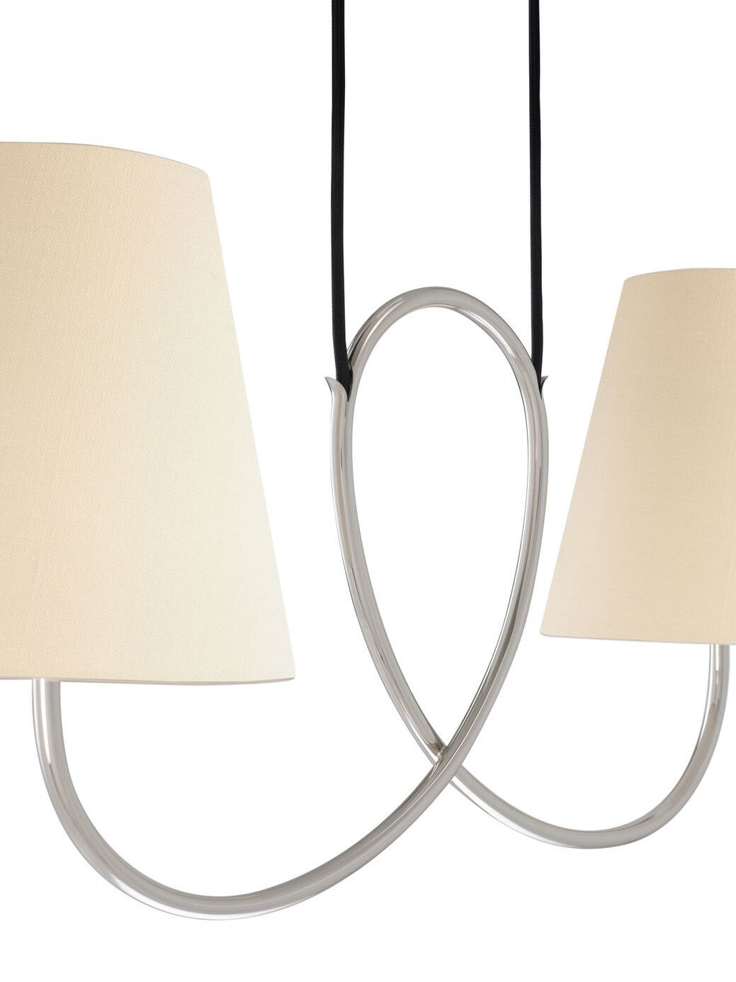 Подвесной светильник из металла и шелка Kalmar POSTHORN ARCH-00075572 - Вид №2