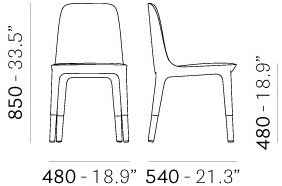 Pedrali Обитый кожаный стул для ресторана Ester 691 - Вид №13