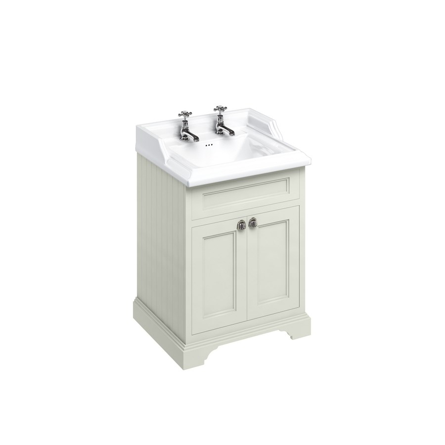 Burlington Отдельностоящий блок 65 с дверьми и классической раковиной Classic Grey с 1 отверстием под смеситель Раковина FF8G_B15 1TH  - Вид №8