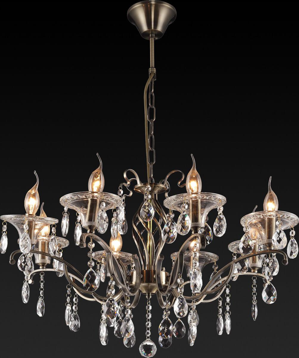 Подвесная люстра Toplight Zoe TL7220D-08AB TOPLIGHT ДИЗАЙНЕРСКИЕ, ZOE BRONZE 00-3887115 Бронза;прозрачный  - Вид №2