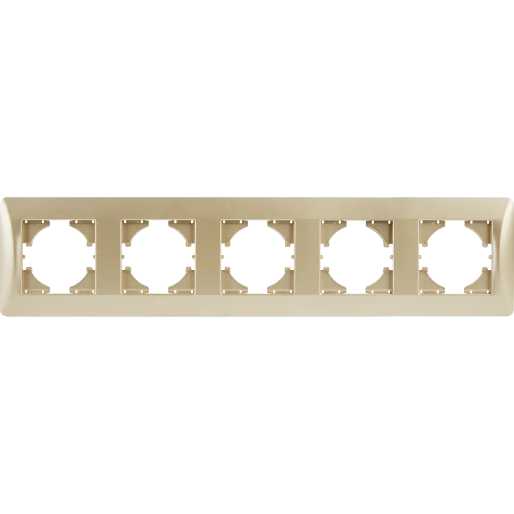 Рамка GUSI Electric Ugra для розеток и выключателей на 5 постов в цвете шампань 83865118 STLM-0045262