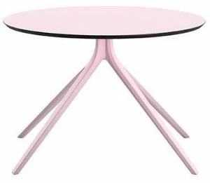 Albaplus Журнальный столик из стали с круглой столешницей из hpl Momo