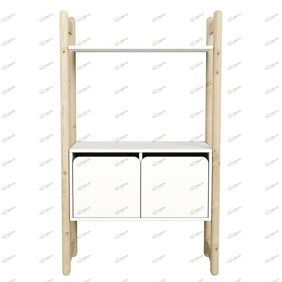 Гарнитур Midi С, 1 полка и 1 шкаф, лакированный Flexa 812650280