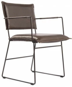 Jess Кожаное кресло с салазками и подлокотниками Norman