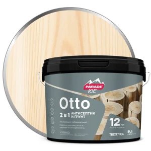 Parade Otto - лессирующий антисептик для дерева матовый 9 л 89407413