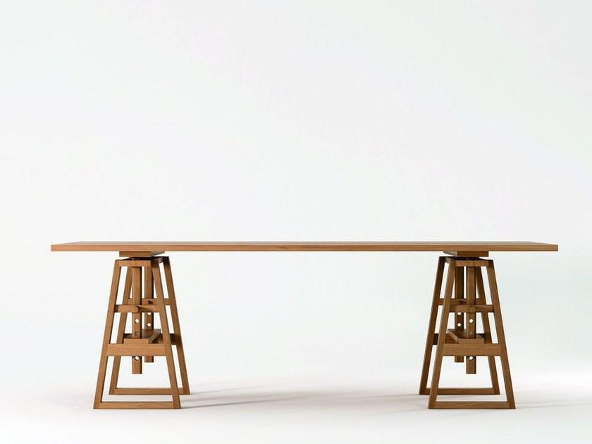 KARPENTER Прямоугольный деревянный стол Trestle sun-id-1480106 - Вид №6