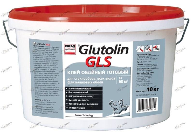 Клей для обоев Pufas Glutolin GLS 10кг 5466