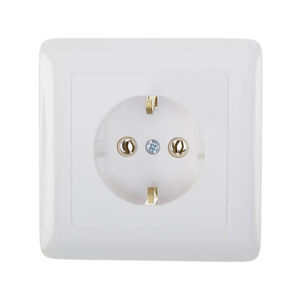 Розетка Schneider Electric Хит с заземлением цвет белый 11317652 STLM-2139534