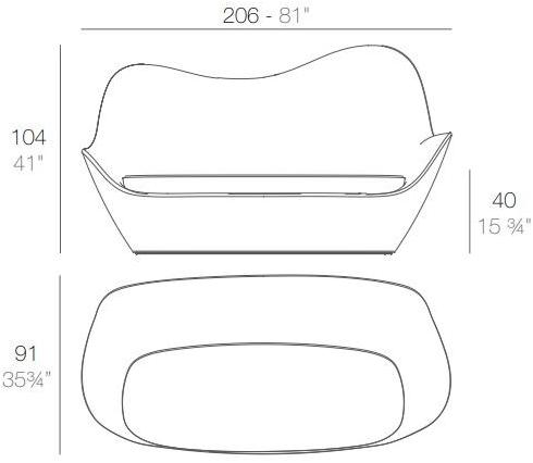 VONDOM Яркий садовый диван Sabinas sun-id-1422284 - Вид №6