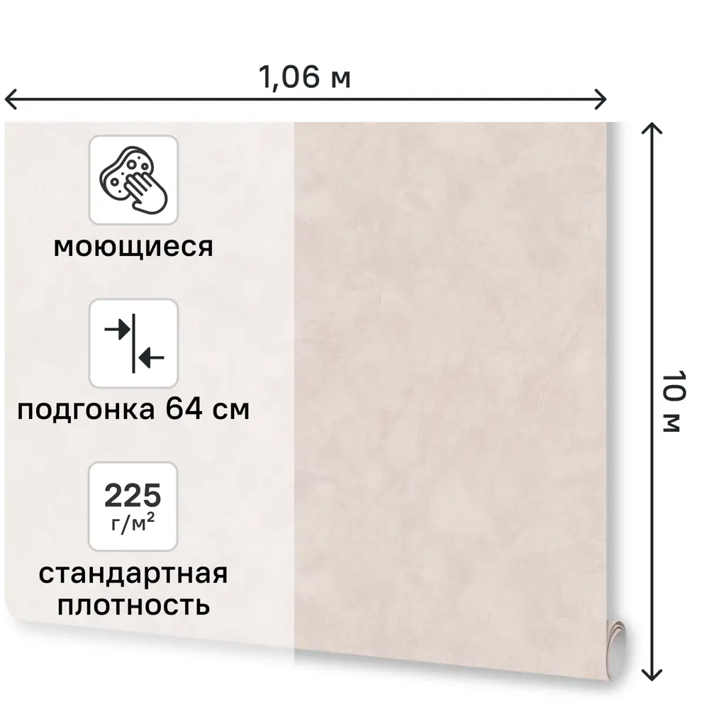 Обои флизелиновые Euro Decor Meadow бежевые 1.06 м ED7327-01 89441562 STLM-2031656 - Вид №1