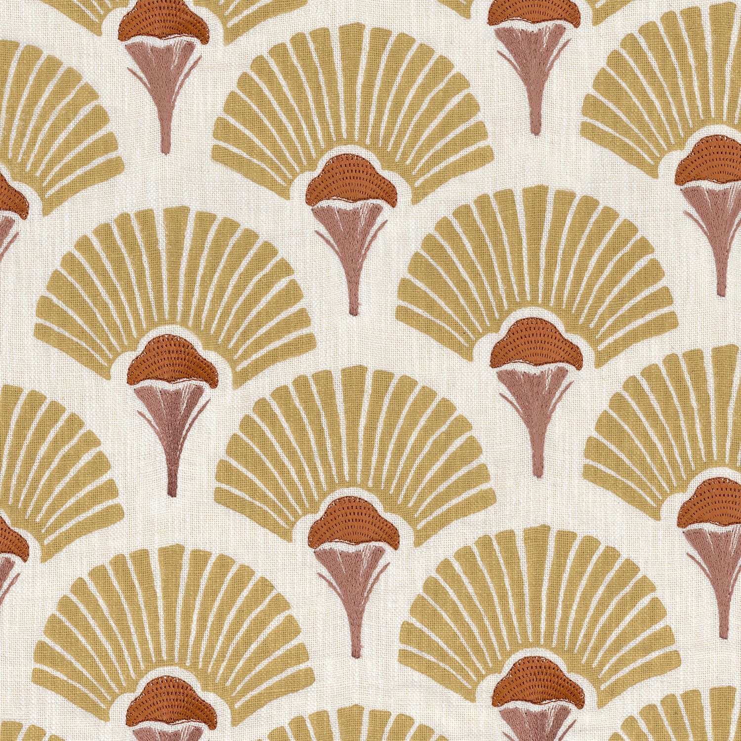 Льняная и хлопковая ткань для штор с цветочным рисунком Casamance Linefolia ARCH-00106312 - Вид №9