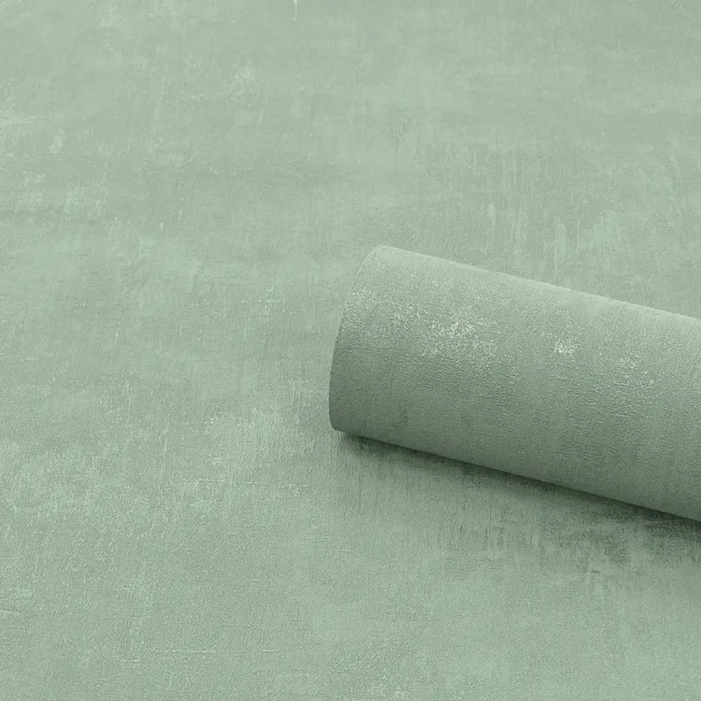 Erismann Plaster: флизелиновые обои зеленые с текстурой штукатурки 89370724 STLM-0815459 - Вид №2