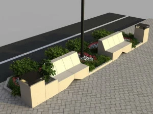 Manufatti Viscio Модульная скамья из реконструированного камня Modula