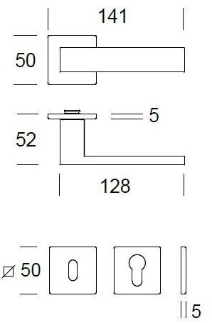 Reguitti Ручка из нержавеющей стали на розетке Seattle Aq16mrq0135 - Вид №2