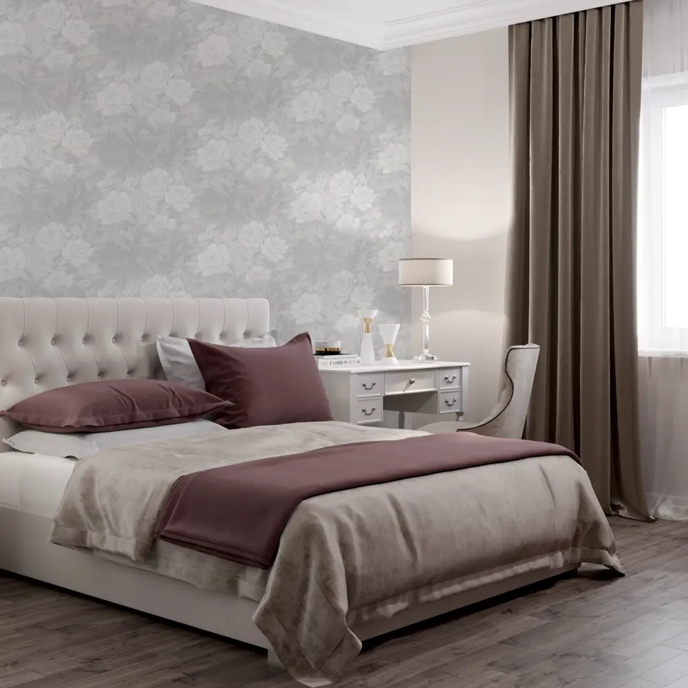 Обои флизелиновые Палитра Edem светло-серые 1.06 м PL71654-14 88120612 STLM-2194140 - Вид №3
