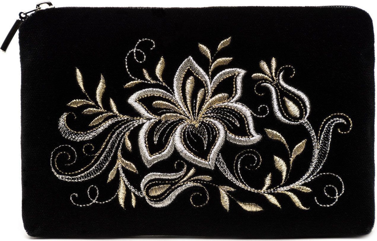 10660372 Торжокские золотошвеи Косметичка "Нежность" бархат Разм. 13*18,5*3,5 Мод. 425-1 Бархат 