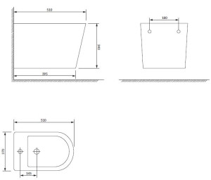 Подвесное биде из керамических материалов