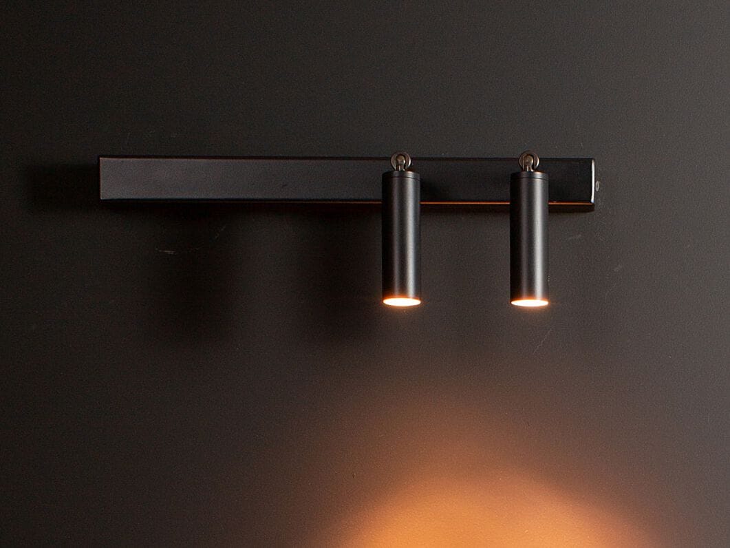 Регулируемый алюминиевый светодиодный настенный светильник Renzo Serafini CILINDRO 2X SU BARRA ARCH-00088034