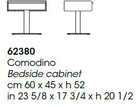 Giorgetti Прямоугольная прикроватная тумбочка из кожи с ящиками Corium sun-id-1437253 - Вид №3