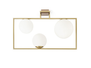 Стальной и стеклянный потолочный светильник