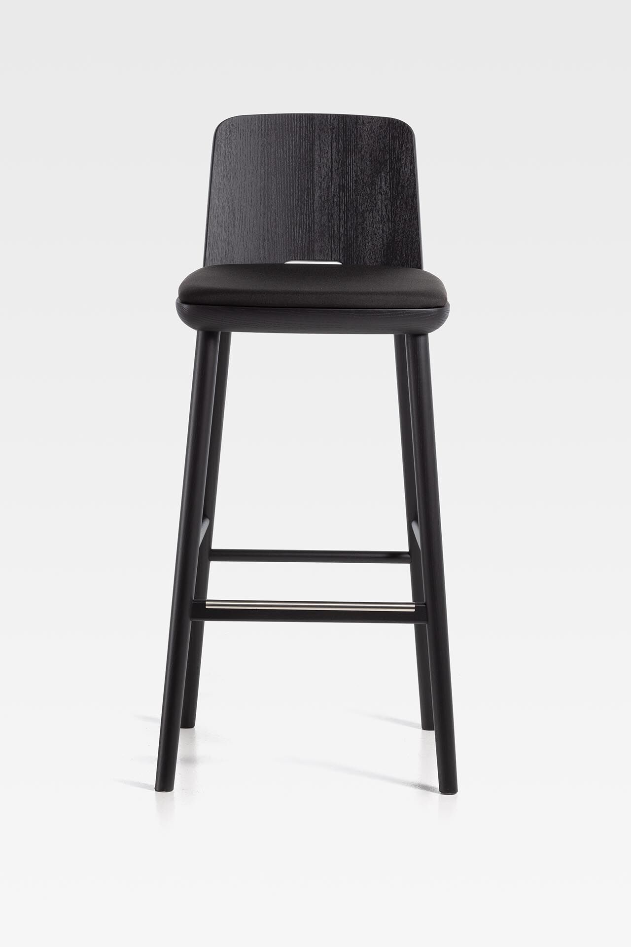 Высокий стул из ясеня с мягким сиденьем SIPA планшет ARCH-00110006 - Вид №2