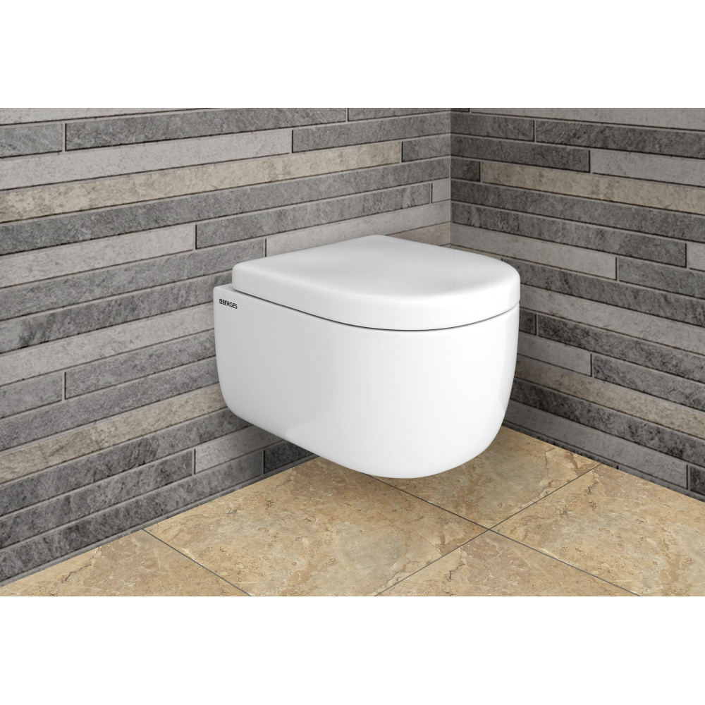 082122 Подвесной унитаз настенный Белый BERGES Ego Турция - Вид №2